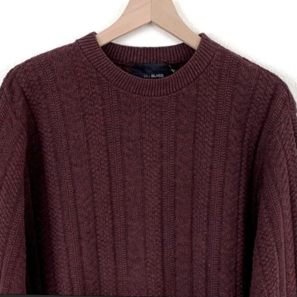 Vintage Deadstock Burgundy Oversized Grandpa Sweater- Unisex - Picture 2 of 7